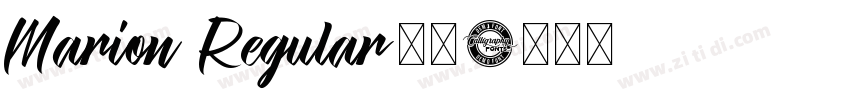 Marion Regular字体字体转换
